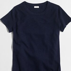 J. Crew Factory Shortsleeved Sweater - Navy, XL